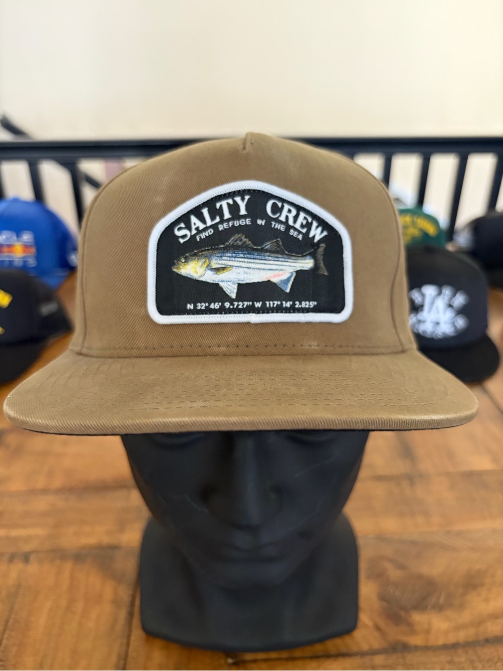 Salty Crew Brown Fish Patch Trucker Hat